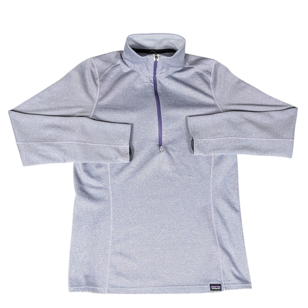 Patagonia Capilene Midweight Baselayer Womens Small Purple 1/4 Zip Pullover EXCL
